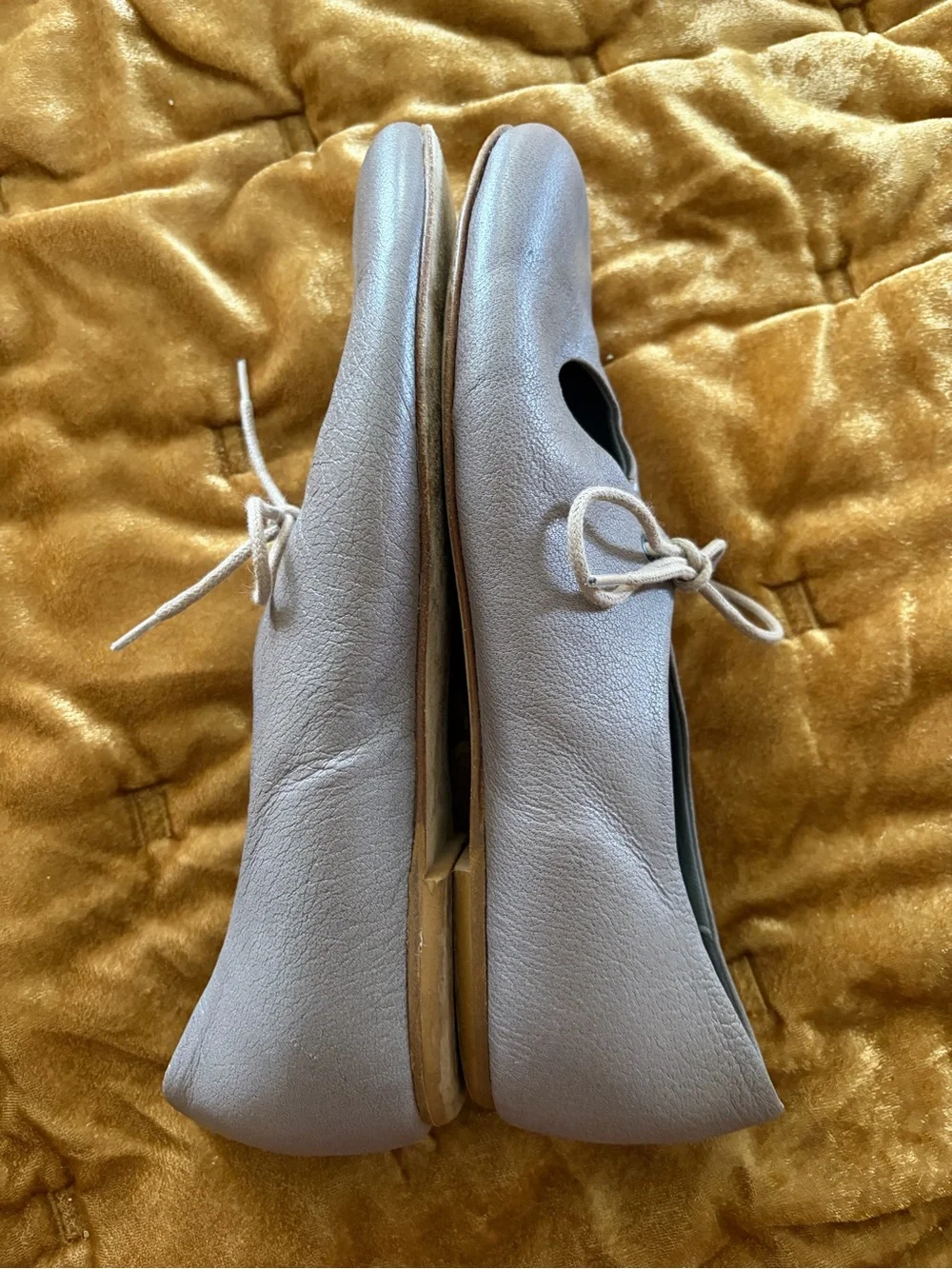 Lilimill Gray Lace-Up Ballet Flats - Picture 4 of 9